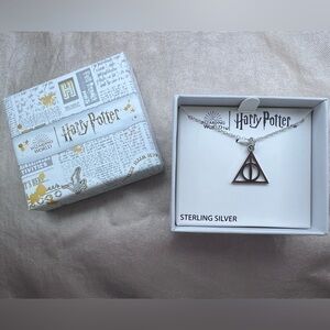 Sterling Silver HARRY POTTER Deathly Hollows Pendent Necklace NEW!!!